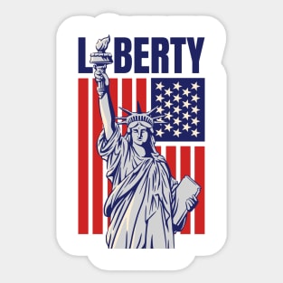 American Liberty Status 4th Of July Sticker